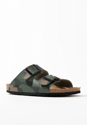 Sandales Trefle 2 Brides Kaki camouflage