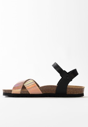 Sandales Albany Multibrides Noir et multicolor