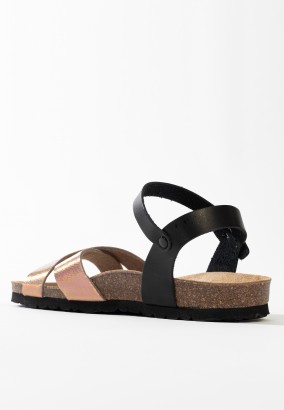Sandales Albany Multibrides Noir et multicolor