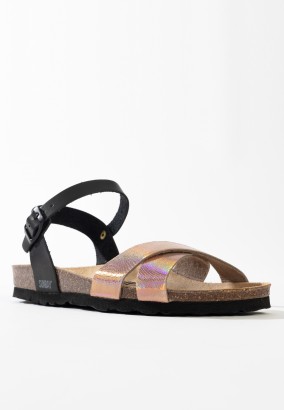 Sandales Albany Multibrides Noir et multicolor
