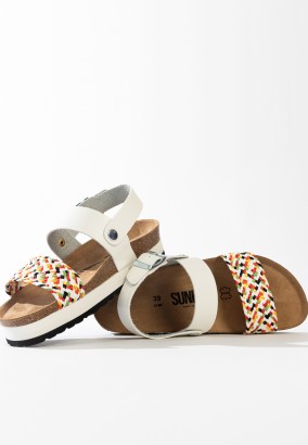 Sandales Galong à plateforme Blanc et multicolor