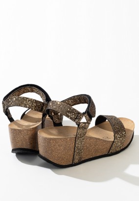 Sandales Burga Compensées et semi-compensées Noir