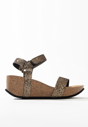 Sandales Burga Compensées et semi-compensées Noir