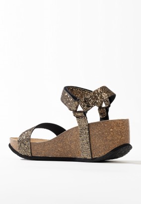 Sandales Burga Compensées et semi-compensées Noir