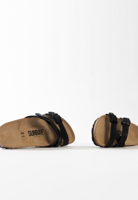 Sandales Bambou Multibrides Noir