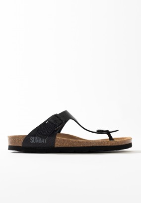 Sandales Camelia à entre-doigts Noir