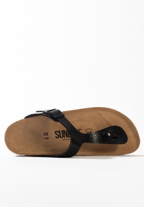 Sandales Camelia à entre-doigts Noir