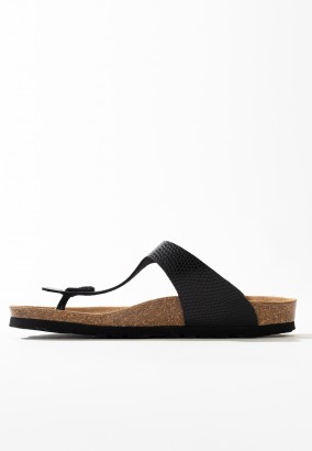 Sandales Camelia à entre-doigts Noir