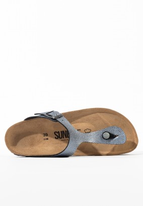 Sandales Camelia à entre-doigts Pewter