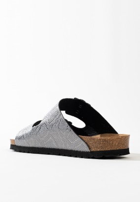 Sandales Trefle 2 Brides Noir