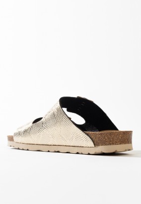 Sandales Trefle 2 Brides Or clair