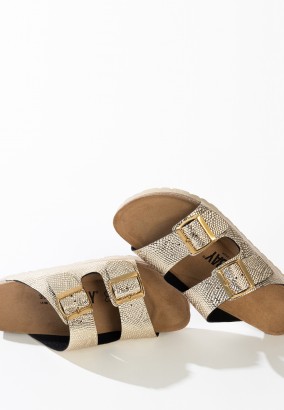 Sandales Trefle 2 Brides Or clair