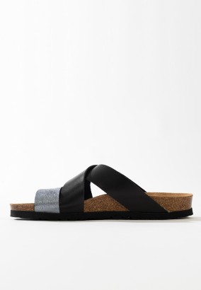 Sandales Nuevo Multibrides Noir et pewter