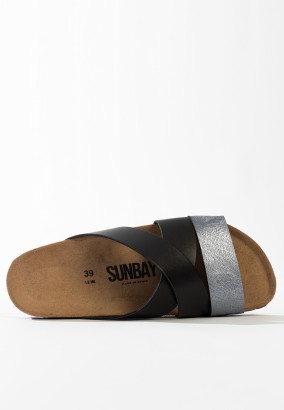 Sandales Nuevo Multibrides Noir et pewter