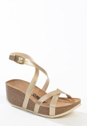 Sandales Lobelia Compensées et semi-compensées Or clair