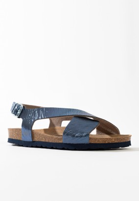 Sandales Leon Multibrides Bleu marine