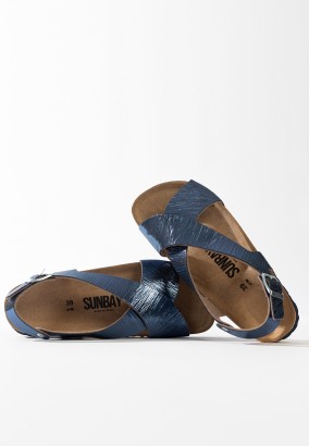 Sandales Leon Multibrides Bleu marine