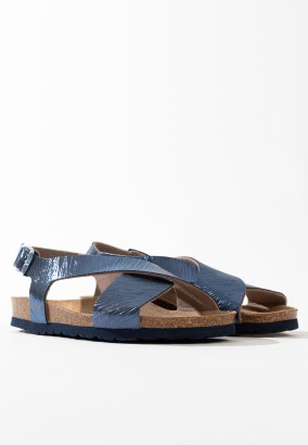 Sandales Leon Multibrides Bleu marine