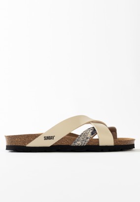 Sandales Ceduna Multibrides Beige python