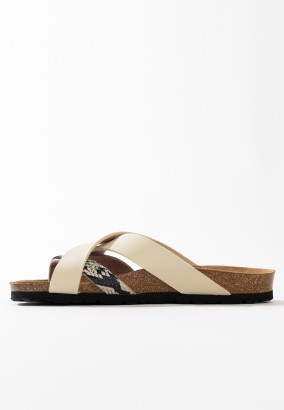 Sandales Ceduna Multibrides Beige python