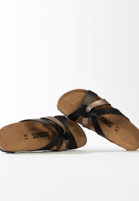 Sandales Albury Multibrides Noir et mocha