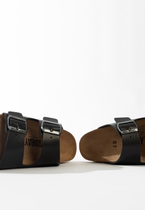 Sandales Orange à plateforme Noir