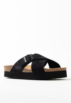 Sandales Ecatepec à plateforme Noir