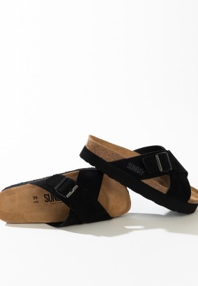 Sandales Ecatepec à plateforme Noir