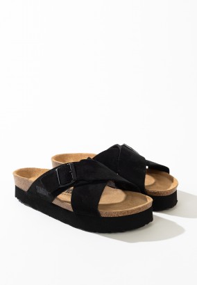 Sandales Ecatepec à plateforme Noir