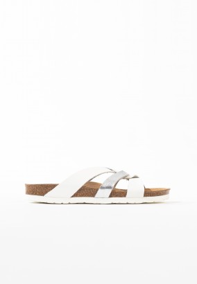 Sandales Albury Multibrides Blanc et argent