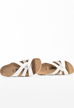 Sandales Albury Multibrides Blanc et argent