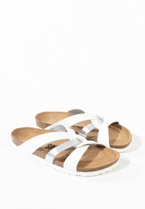 Sandales Albury Multibrides Blanc et argent