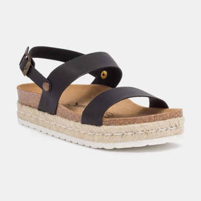 Sandales Kalmie à plateforme Noir