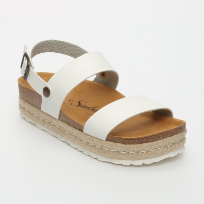 Sandales Kalmie à plateforme Blanc