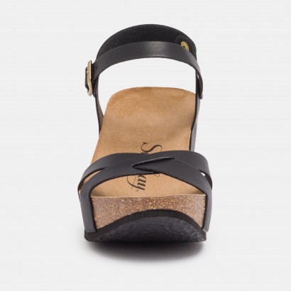 Sandales Pivoine Compensées et semi-compensées Noir