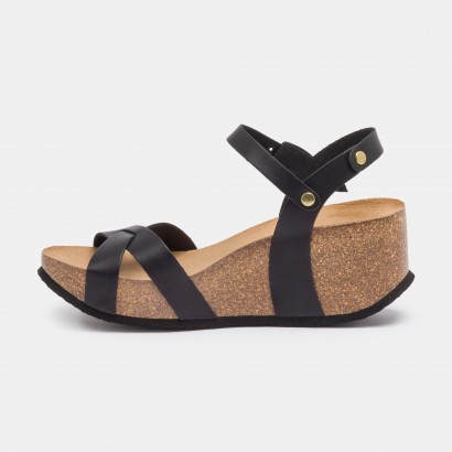 Sandales Pivoine Compensées et semi-compensées Noir