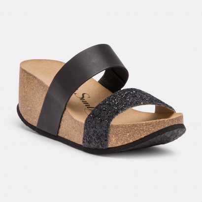 Sandales Coreopsis Compensées et semi-compensées Noir