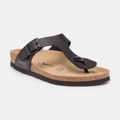 Sandales Camelia à entre-doigts Noir