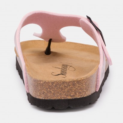 Sandales Camelia à entre-doigts Rose clair