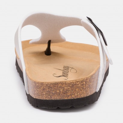 Sandales Camelia à entre-doigts Blanc