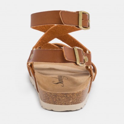 Sandales Elorza Multibrides Camel