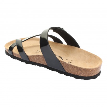 Sandales Tulipe à entre-doigts Noir