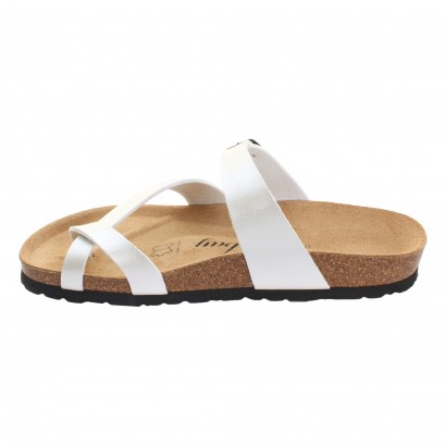 Sandales Tulipe à entre-doigts Blanc