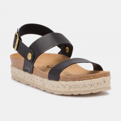 Sandales Kalmie à plateforme Noir