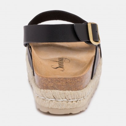 Sandales Kalmie à plateforme Noir