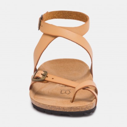 Sandales Sabaneta à entre-doigts Camel
