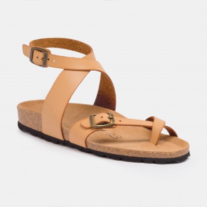 Sandales Sabaneta à entre-doigts Camel