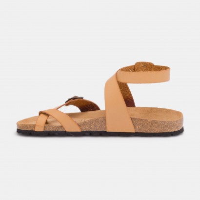 Sandales Sabaneta à entre-doigts Camel