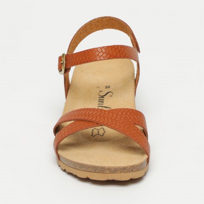 Sandales Lecheroa Compensées et semi-compensées Camel