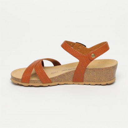 Sandales Lecheroa Compensées et semi-compensées Camel